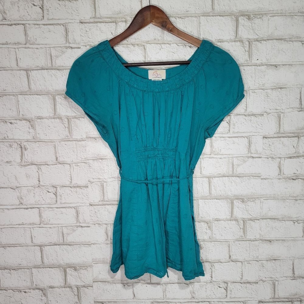 Oh Baby by Motherhood teal short sleeve top